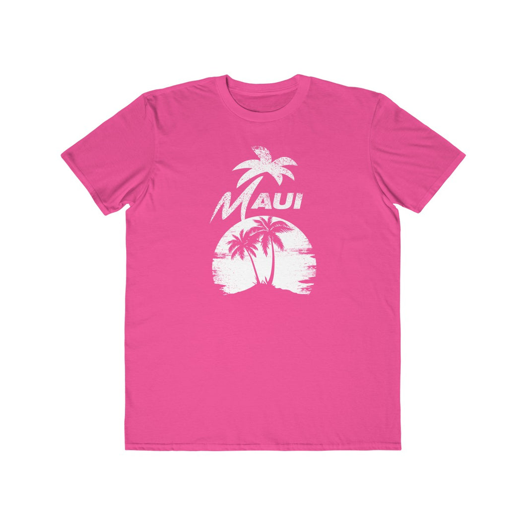 MAUI Unisex Lightweight Fashion Tee- Hot Pink